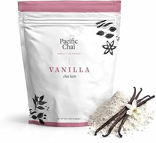 Pacific Chai Vanilla Chai Latte Mix, Instant Chai Tea Latte Powder Drink Mix, Gluten Free, Kosher, Spiced Tea Latte, 3 LB