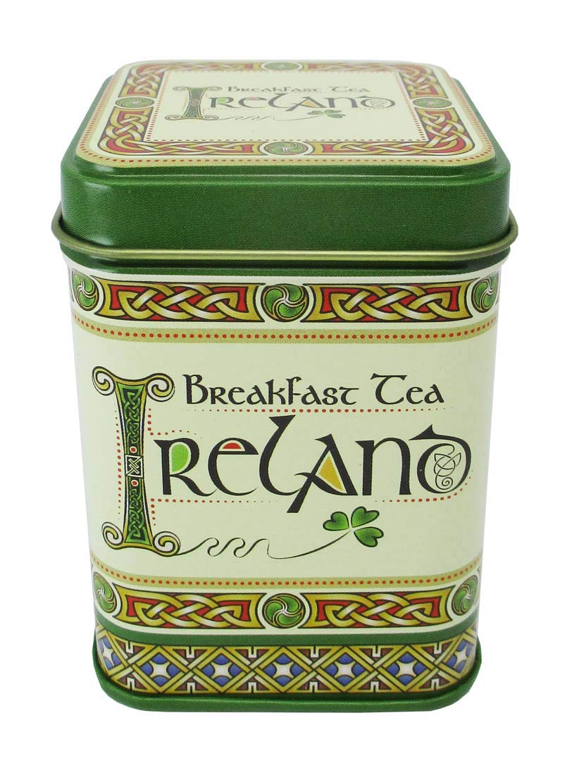 Royal Tara Irish Breakfast Tea of Loose Leaf Blended Black Tea Celtic Tin with Shamrocks and Ireland (1)