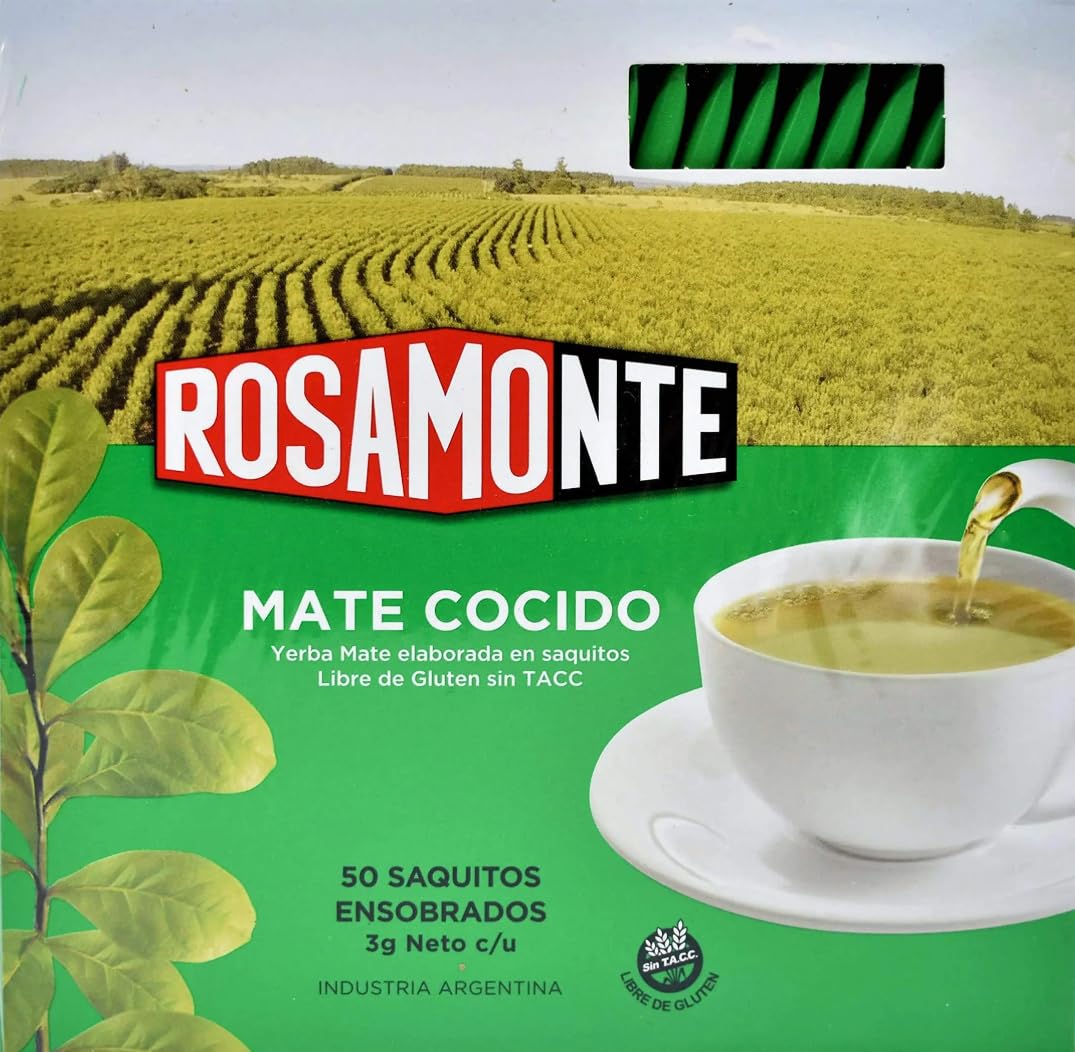Rosamonte Yerba Mate Tea Bags, Mate Cocido, 50 Bags