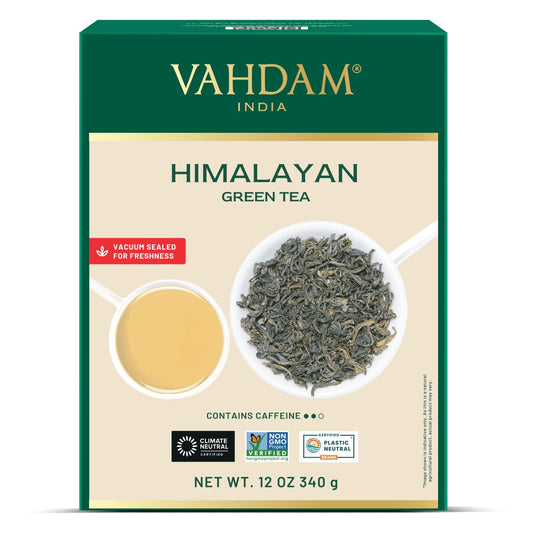 VAHDAM Himalayan Green Tea Loose Leaf (12oz|170+ Cups) Long Leaf Green Tea