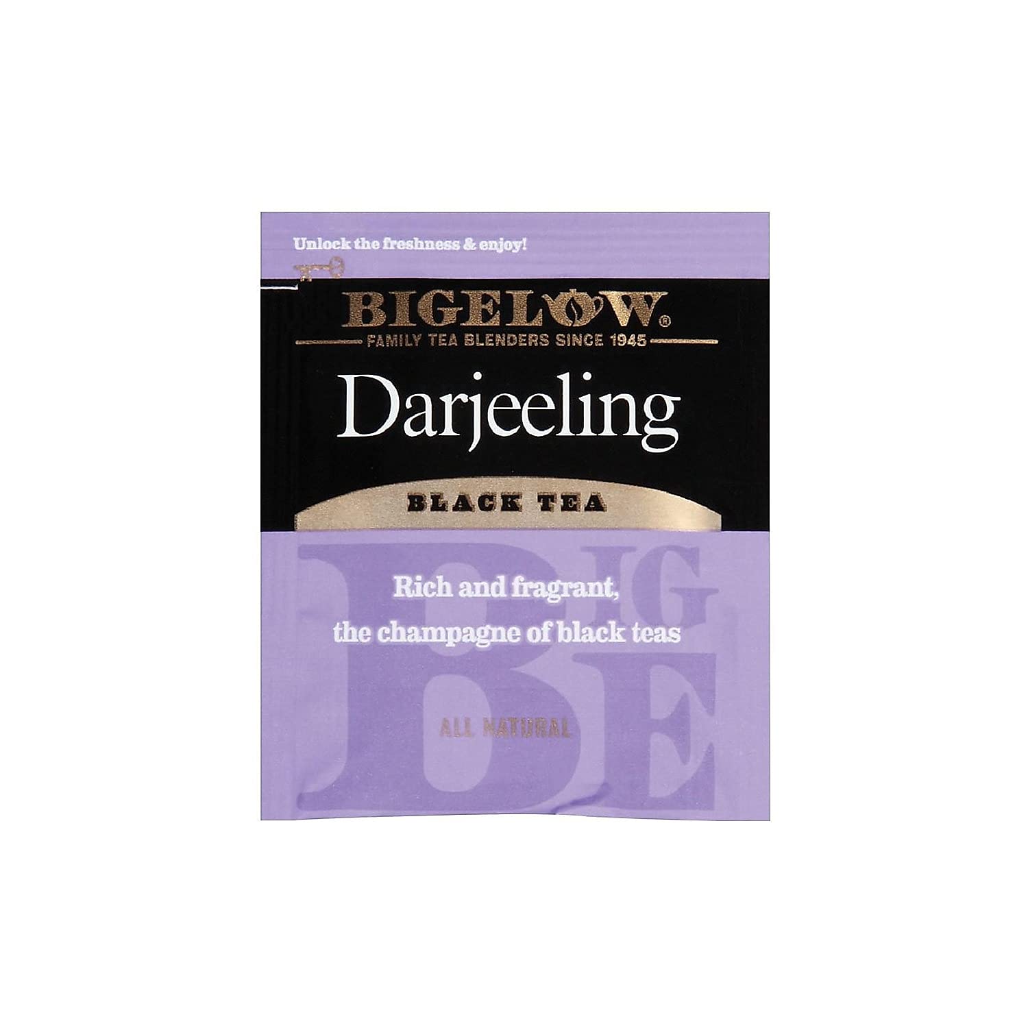 Bigelow Darjeeling Blend Tea 28-Count Box (Pack of 1) Full Caffeine Premium Black Tea Bold and Antioxidant-Rich Full Caffeine Black Tea in Foil-Wrapped Bags