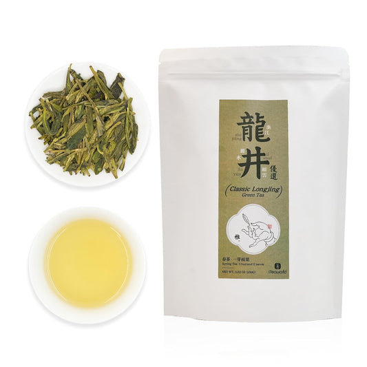 iTeaworld LongJing,Chinese Loose Leaf Green Tea,Dragon Well Tea 3.5oz