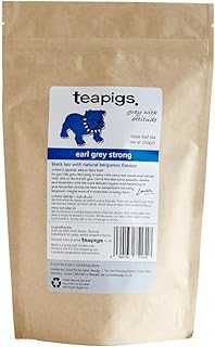 Teapigs Earl Grey Strong Loose Tea Made With Whole Tea Leaves, Natural Ingredients, Non-GMO, Bold Bergamot Flavor – 1 Pack of 250g Loose Tea