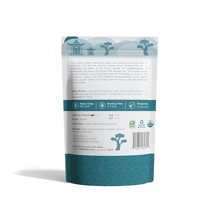 Taiwanese GABA Oolong Loose Leaf Tea - Gaba Oolong Soothing Tea. Gabba Wu Long Tea From Taiwan