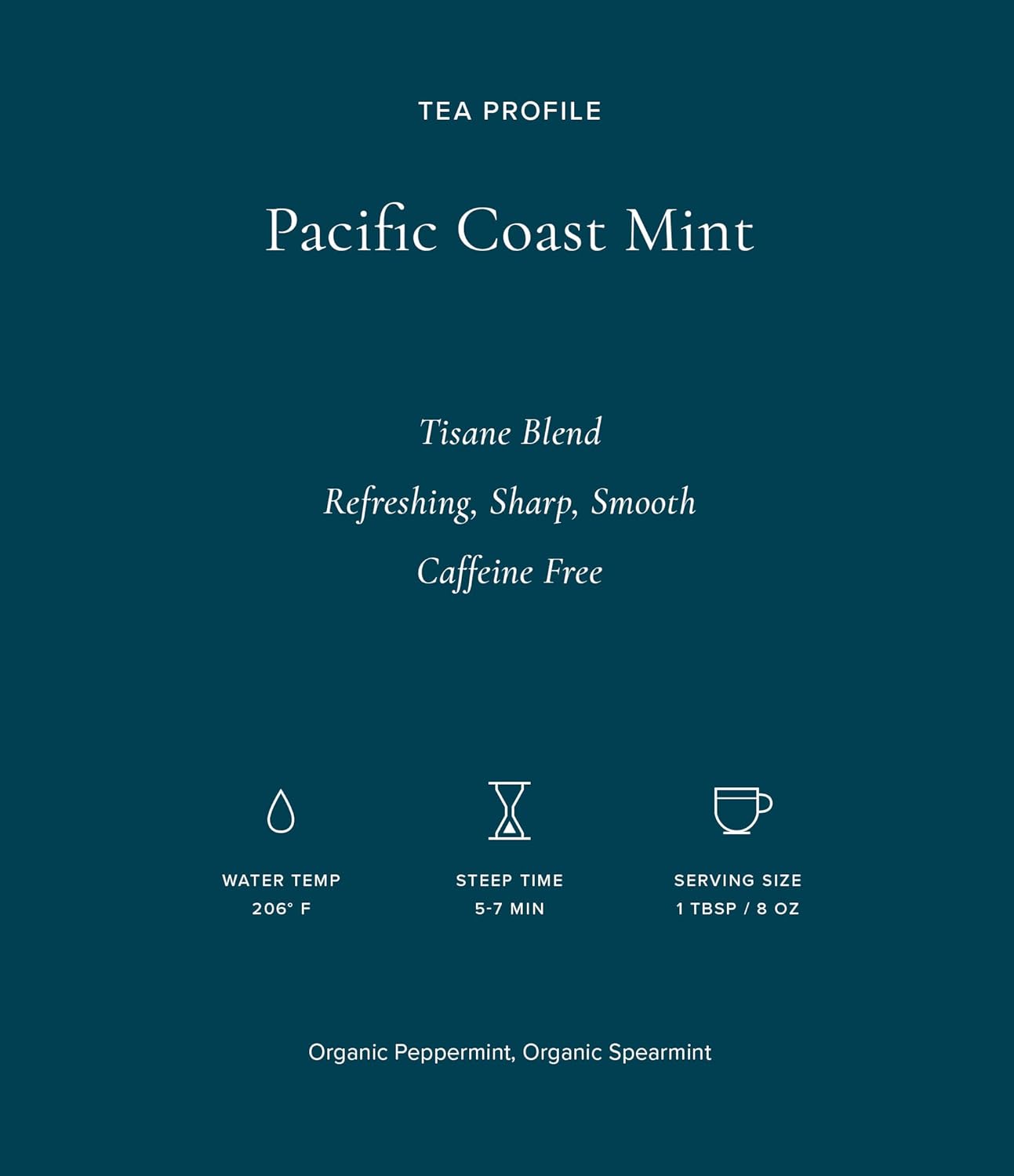 Art of Tea Pacific Coast Mint Tea Bags 12 Count Organic Peppermint Herbal Tea, Refreshing Caffeine Free Mint Tea Bags, Premium Soothing Herbal Tea