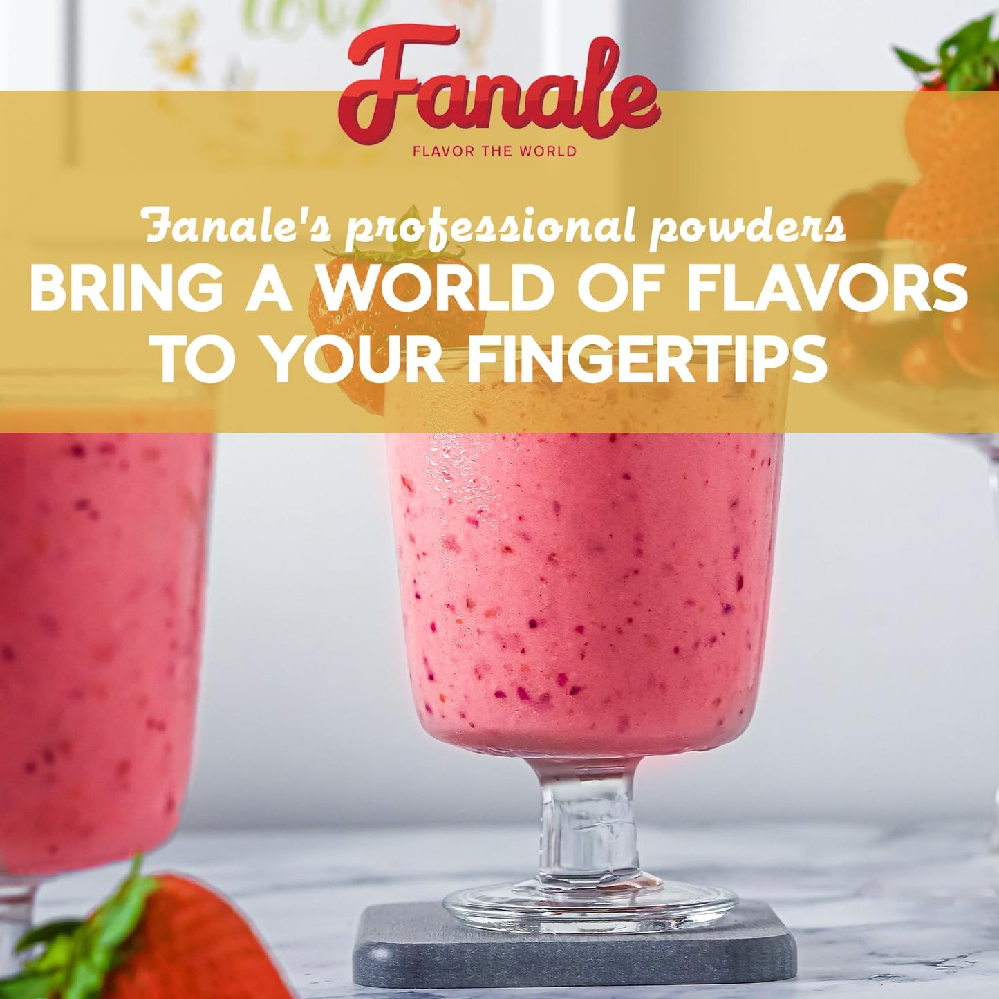 Fanale Strawberry Milk Tea Powder, Instant Flavoring Powder, 2.2lbs Pk-1 | Instant Flavoring Mix Perfect for Boba Milk Tea, Smoothies, Baking &amp; Desserts. Rich &amp; Creamy Beverage Powder, Easy to Prep