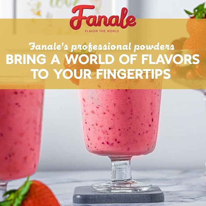 Fanale Premium Strawberry Bubble Tea Flavoring Powder, Perfect for Baking, Smoothies, Desserts and Drinks