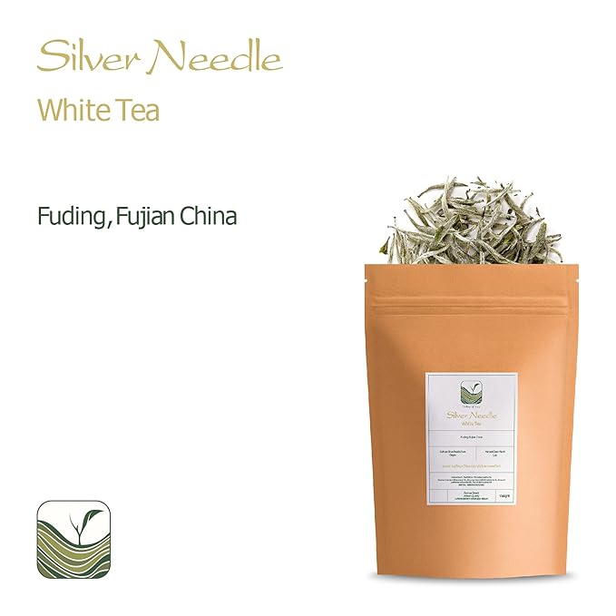 Silver Needle White Tea - 100 Procent Pure Buds - Baihao Yinzhen Chinese Silver Tip Bai Hao Yin Zhen 40g