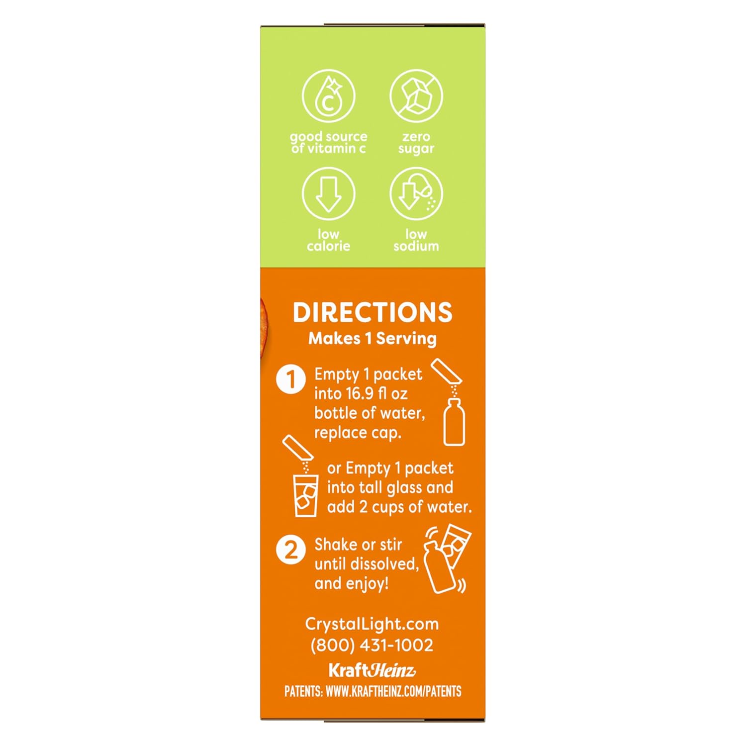 Crystal Light On The Go Peach Mango Green Tea Drink Mix, 10-Packet Box (Pack of 15)