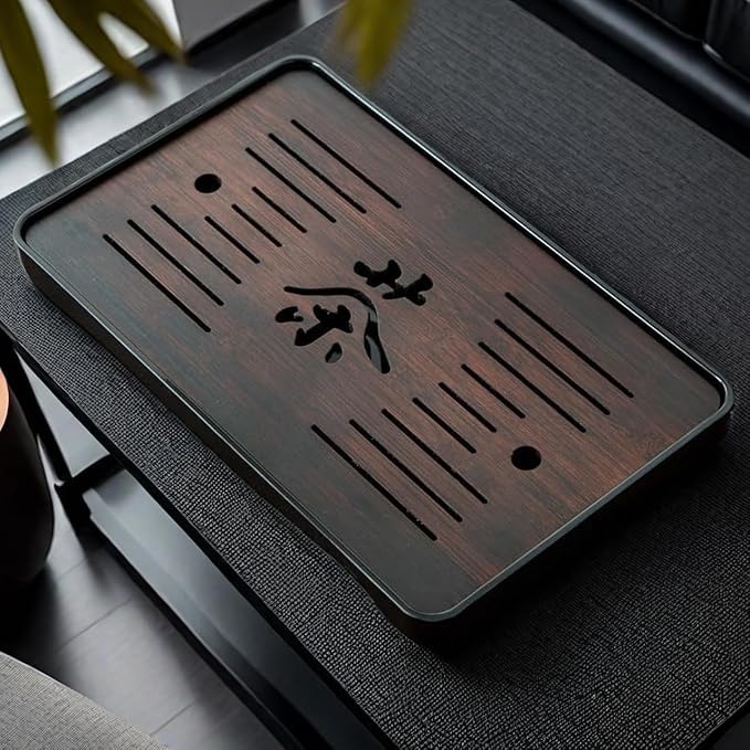 Large 17 Inch Bamboo Chinese Gongfu Tea Ceremony Tray Table Box with Water Storage for Kungfu Kung fu Tea Set