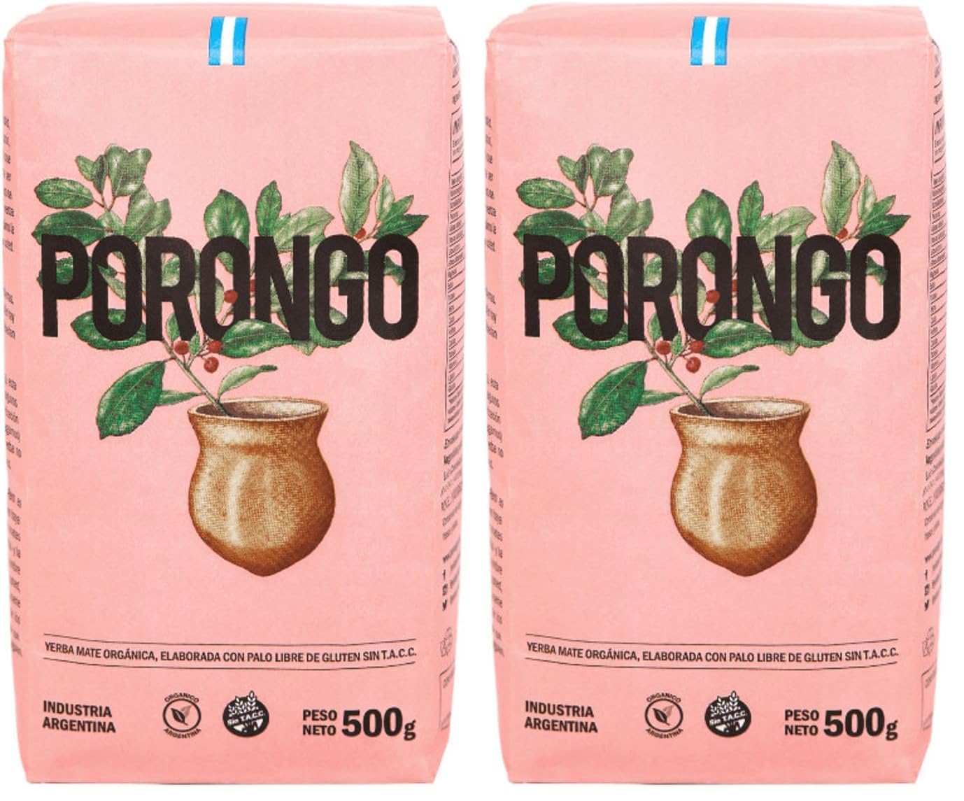 Porongo Organic Yerba Mate (1 lb / 500 g) Loose Leaf – Authentic Argentine Herbal Tea, Air-Dried & Organic