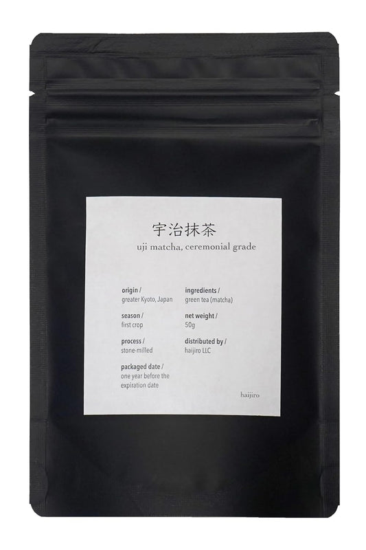 Uji Matcha Powder by haijiro - Ceremonial Grade, 100% sourced from Greater Kyoto (50g)