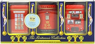 Ahmad Tea Britannia Collection, Loose Tea, Three Variety Flavors, 3 Count Box of 0.88 Ounce Tin