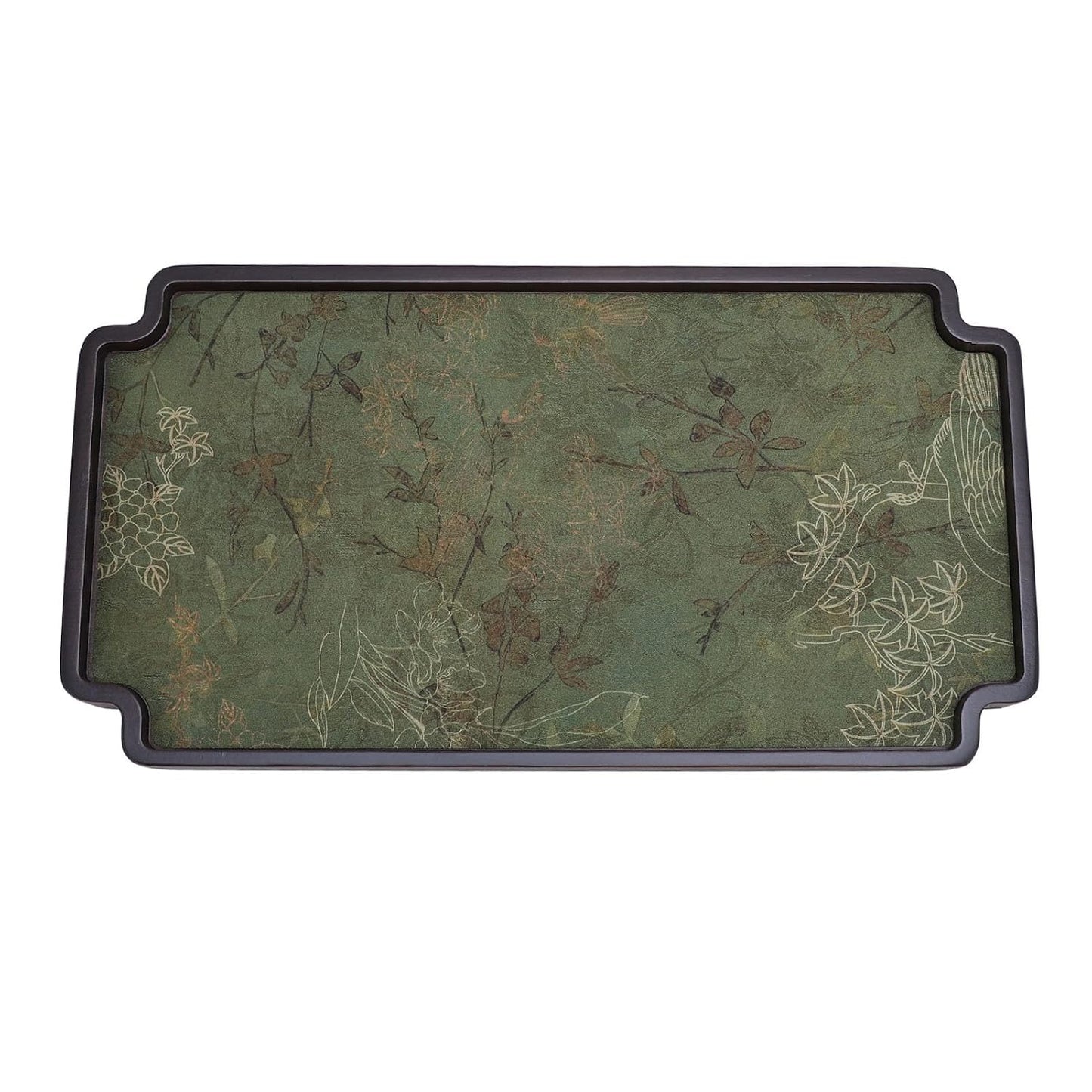 Asixxsix Chinese Style Wooden Gongfu Tea Tray, Exquisite Craftsmanship Multifunctional Tea Serving Tray