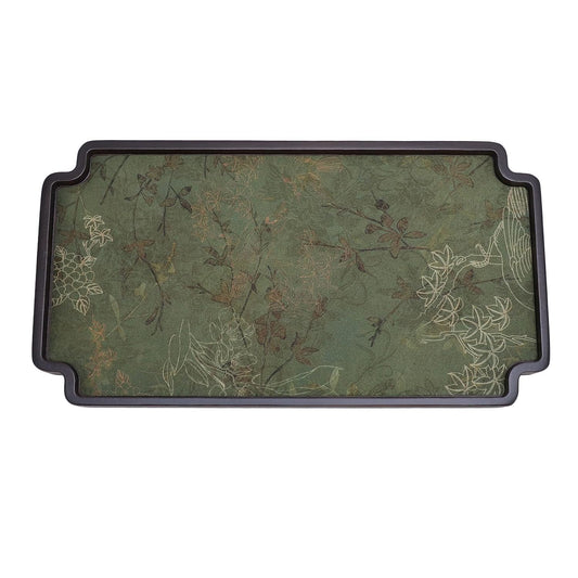 Asixxsix Chinese Style Wooden Gongfu Tea Tray, Exquisite Craftsmanship Multifunctional Tea Serving Tray