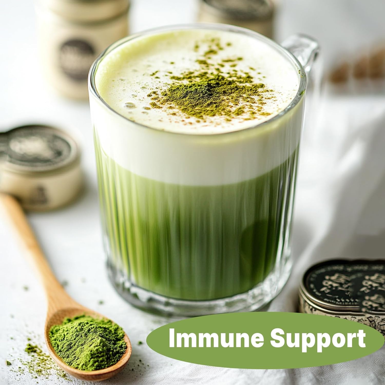 UNLEASH'D ORGANIC Organic Matcha Powder 16 oz – 100% Pure Green Tea Superfood, Antioxidant-Rich, Natural Energy Boost