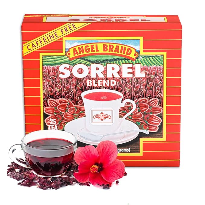 Angel Brand Sorrel Tea Bags 20 – Hibiscus Flower Tea for Refreshing Flavor &