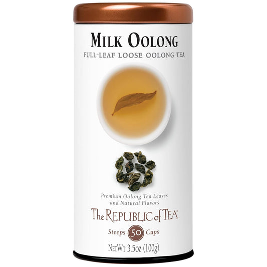 The Republic of Tea — Milk Oolong Full-Leaf Loose Tea Tin, 3.5 oz Tin, Steeps 50 Cups