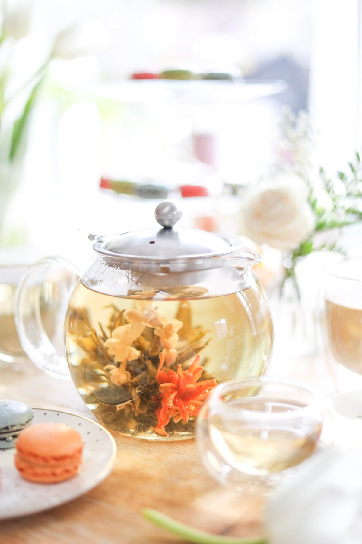 Teabloom All-in-One Glass Teapot and Tea Kettle – Heatproof Borosilicate Glass Tea Maker with Removable Stainless Steel Loose