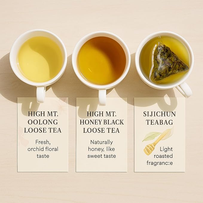 Teacrave, Taiwanese Tea Tasting Pack 3 Flavors, Taiwan-Tea Sampler, Gift