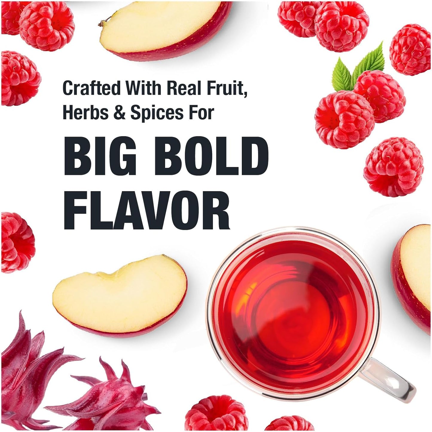 Tiesta Tea - Raspberry Razzle Tea, Loose Leaf | Raspberry Hibiscus Herbal Tea, Premium Caffeine-Free Tea Blend, Make Hot or Iced &amp; Up to 25 Cups, 2 oz Resealable Pouch