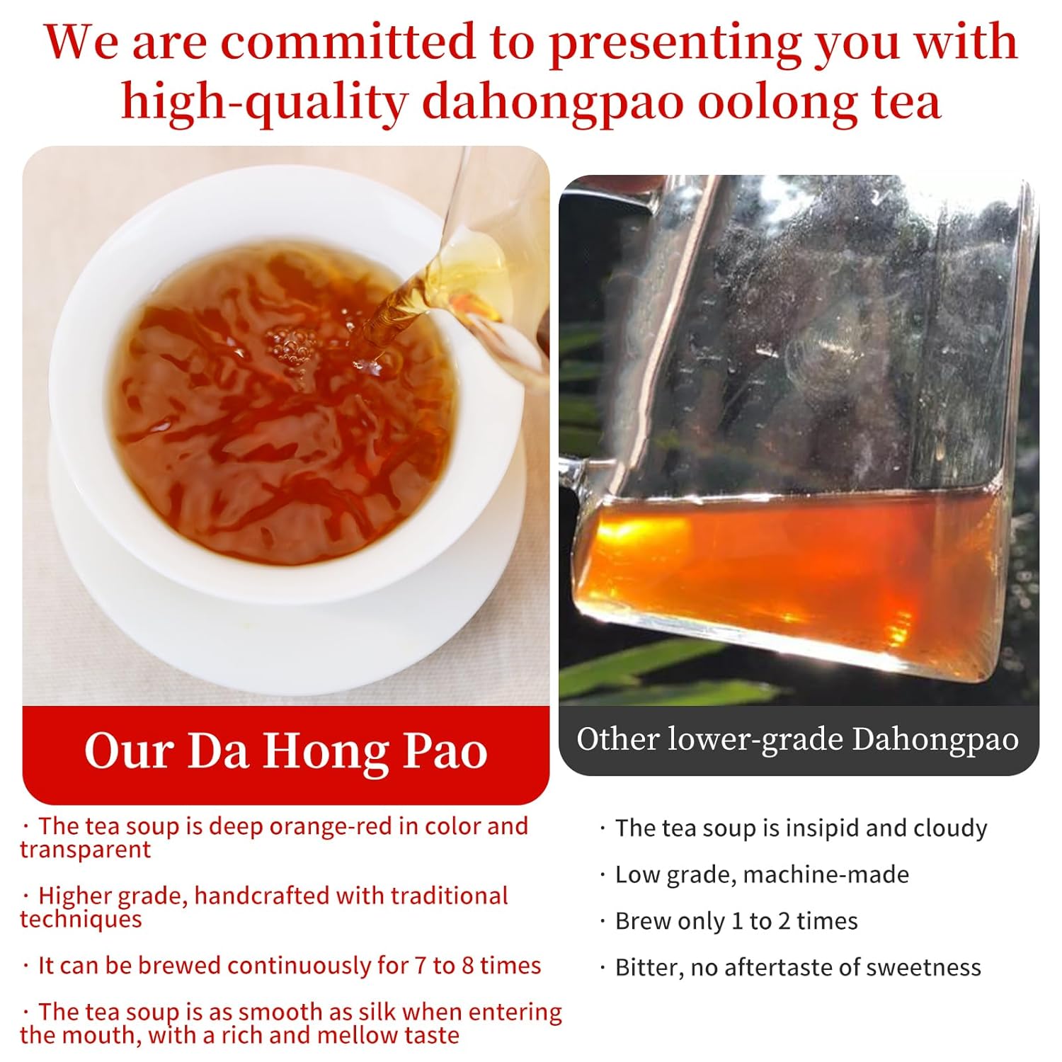 XIXICHA Dahongpao Oolong Tea Rock Tea 80g/2.82oz 8g*10bags Chinese Loose leaf Tea Big Red Robe Strong Flower Aroma Wuyi Mountain Da Hong Pao 大红袍 乌龙茶 茶叶 福建武夷山岩茶 独立包装袋泡