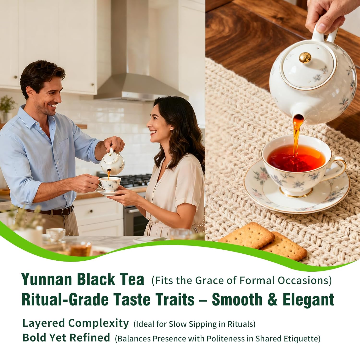 ZenVerdant Yunnan Dianhong Black Tea 4oz, Premium Chinese Loose Leaf Black Tea, Rich & Malty Flavor, Resealable Bag
