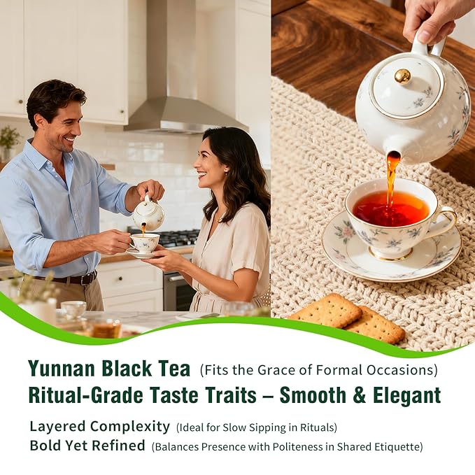 ZenVerdant Gourmet Yunnan Black Tea | Premium Loose Leaf Breakfast Tea | Fresh Harvest & Resealable Bag