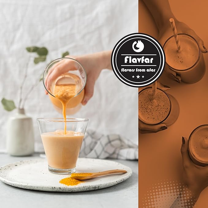 Flavfar Less Sugar 2 in 1 Milk Tea Powder, 2.2 lb – Instant Powdered Drink, Serve Hot or Cold – Authentic Taiwanese Flavor for Bubble Tea at Home