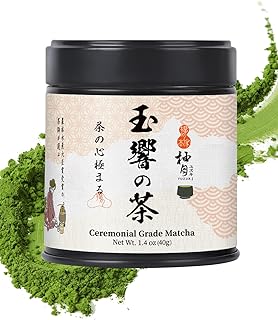 YUZUKI Matcha Powder 40g - Japanese Ceremonial Grade Matcha Green Tea Powder - First Harvest - Product of Japan, Uji Kyoto - Zero Sugar - USDA and JAS Certified (1.4 oz）