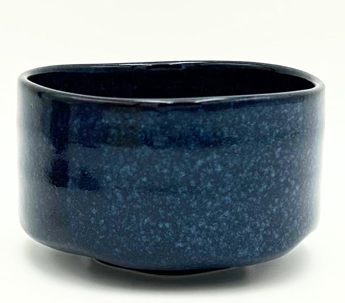 Product of Gifu Japan Ceramic Matcha Bowl – Handmade Chawan Matcha Bowl, Japanese Bowl, Navy, 21.1 o