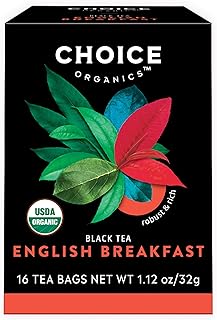 Choice Organic Teas English Breakfast Tea - Fair Trade - Compostable - Contains Caffeine - 48 Organic Black Tea Bags (Pack of 3)