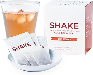 SHAKE Cold Brew Tea – Hilltop Baked Black Oolong | 15 Tea Bags | Premium Taiwan Tea, Zero Sugar | Smooth Flavor & Ready in 30 Seconds (Hilltop-baked Black Oolong)