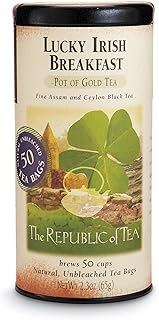 The Republic of Tea – Lucky Irish Breakfast Black Tea Bags, Naturally Caffeinated, 50 Servings