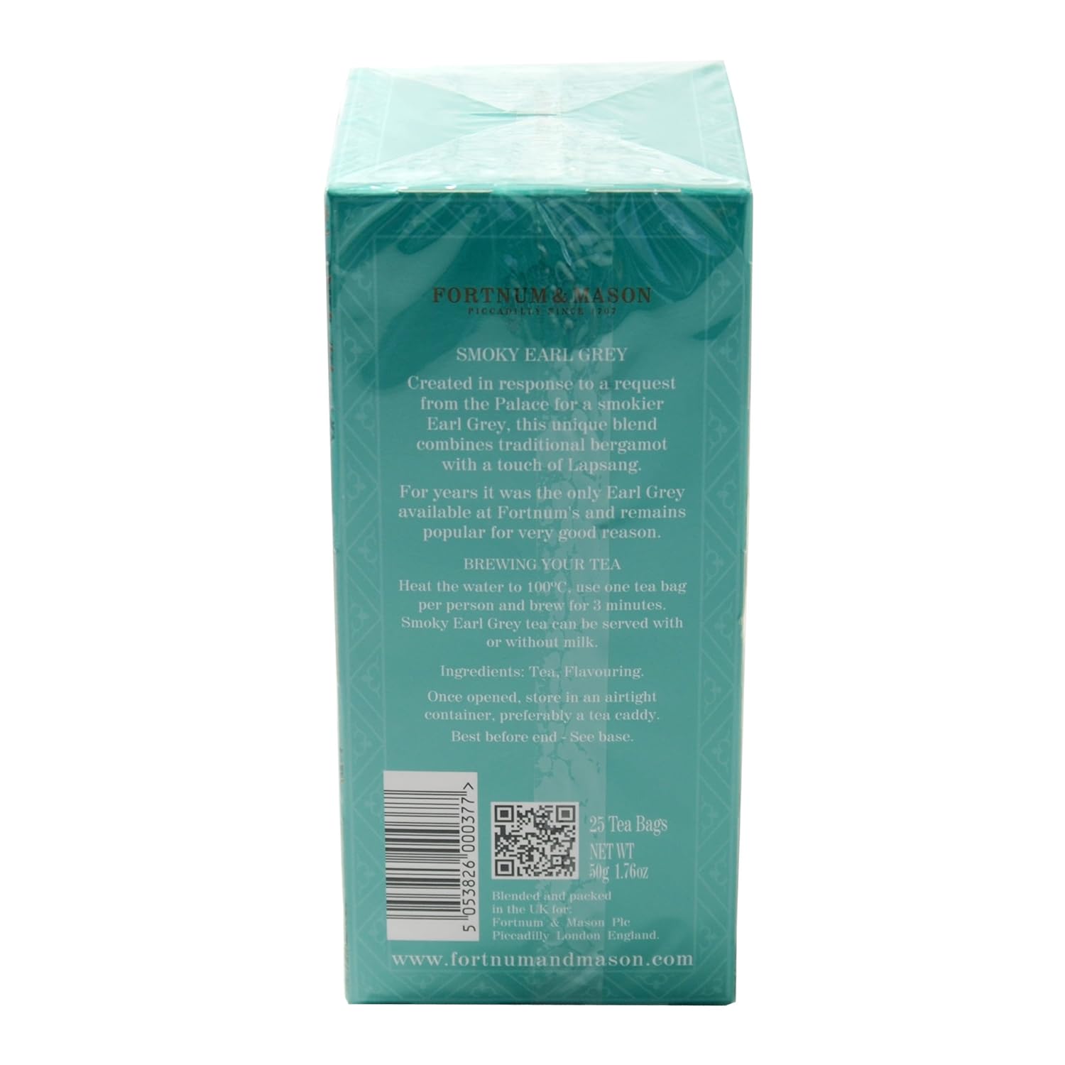 Fortnum and Mason Smoky Earl Grey 25 Count Tea Bags (1 Pack)