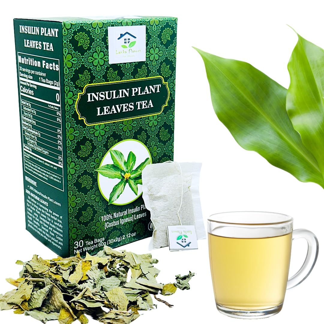 Dried Insulin Plant Leaves Tea 30 x 2g Tea Bags Natural Costus Igneus Herbal Tea - Lanka Flavors Feel Different