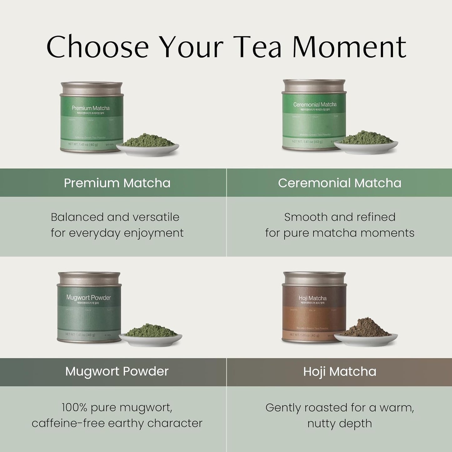 Magpie&Tiger Premium Matcha Powder - Perfect for Matcha Lattes | Authentic Korean Green Tea from Boseong, Korea | Rich, Vibrant Flavor with a Clean Finish (40g)