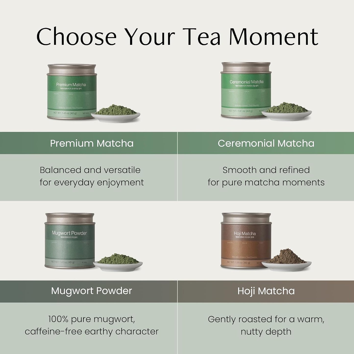 Magpie&amp;Tiger Premium Matcha Powder - Perfect for Matcha Lattes | Authentic Korean Green Tea from Boseong, Korea | Rich, Vibrant Flavor with a Clean Finish (40g)