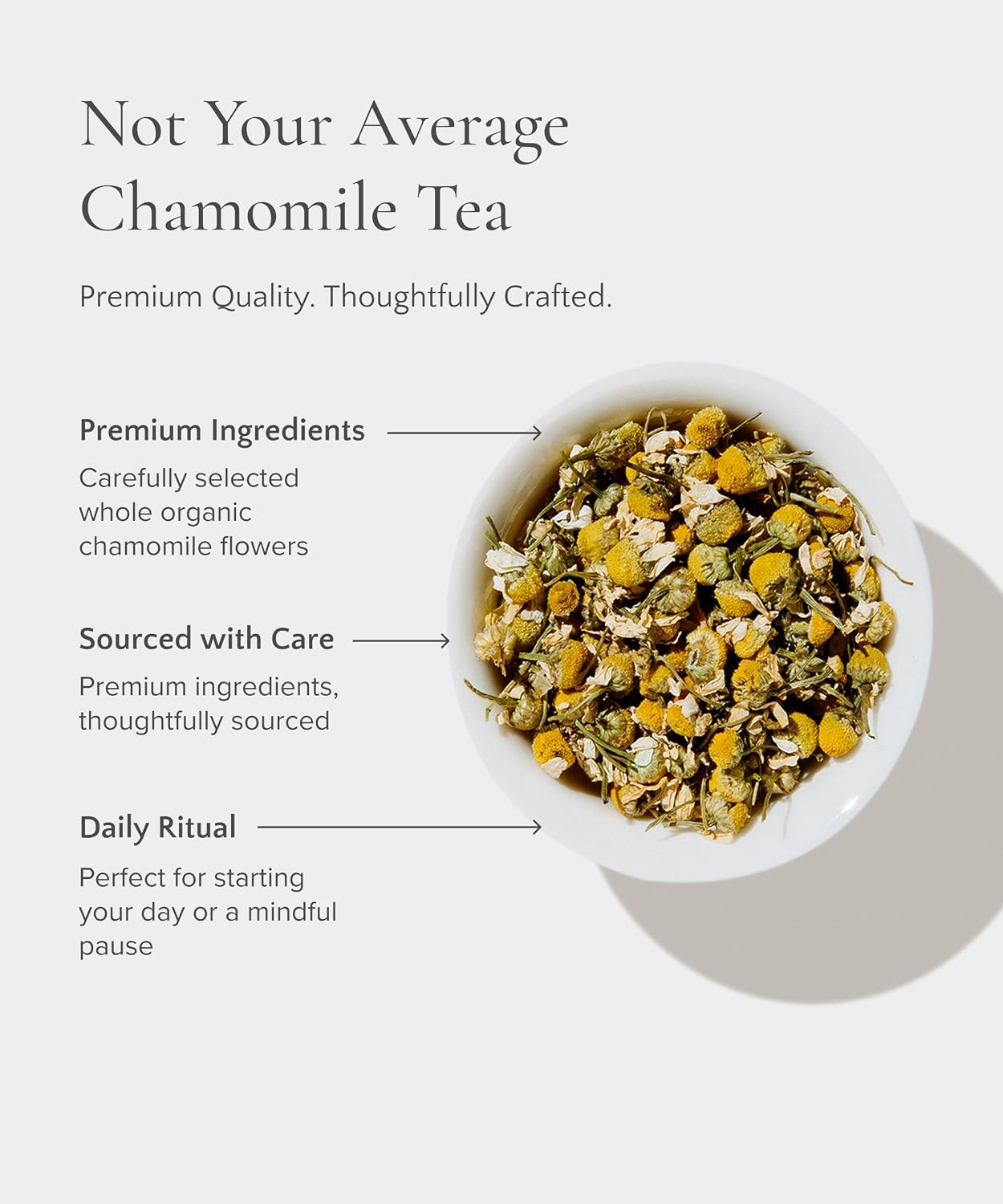 Art of Tea Organic Egyptian Chamomile Tea Bags 50 Count, Premium Whole Leaf Herbal Tea, Naturally Caffeine Free Tea, Pyramid Sachets, Organic Chamomile Tea for Bedtime