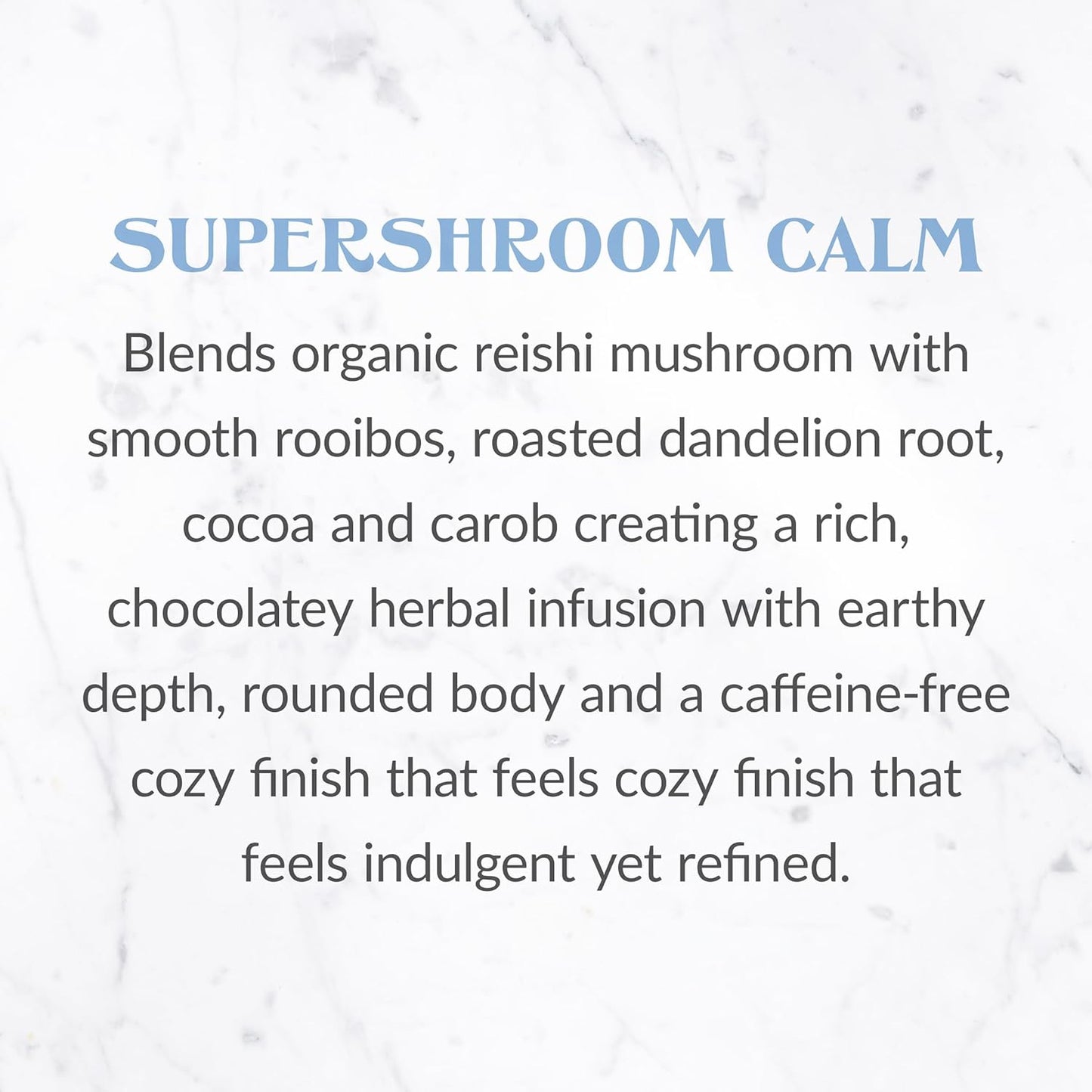 The Republic of Tea SuperShroom Calm Reishi Herbal Tea, Organic Rooibos, Cocoa and Dandelion Root Blend, Low Caffeine, Unbleached Tea Bags in Reusable Tin, 36 Count