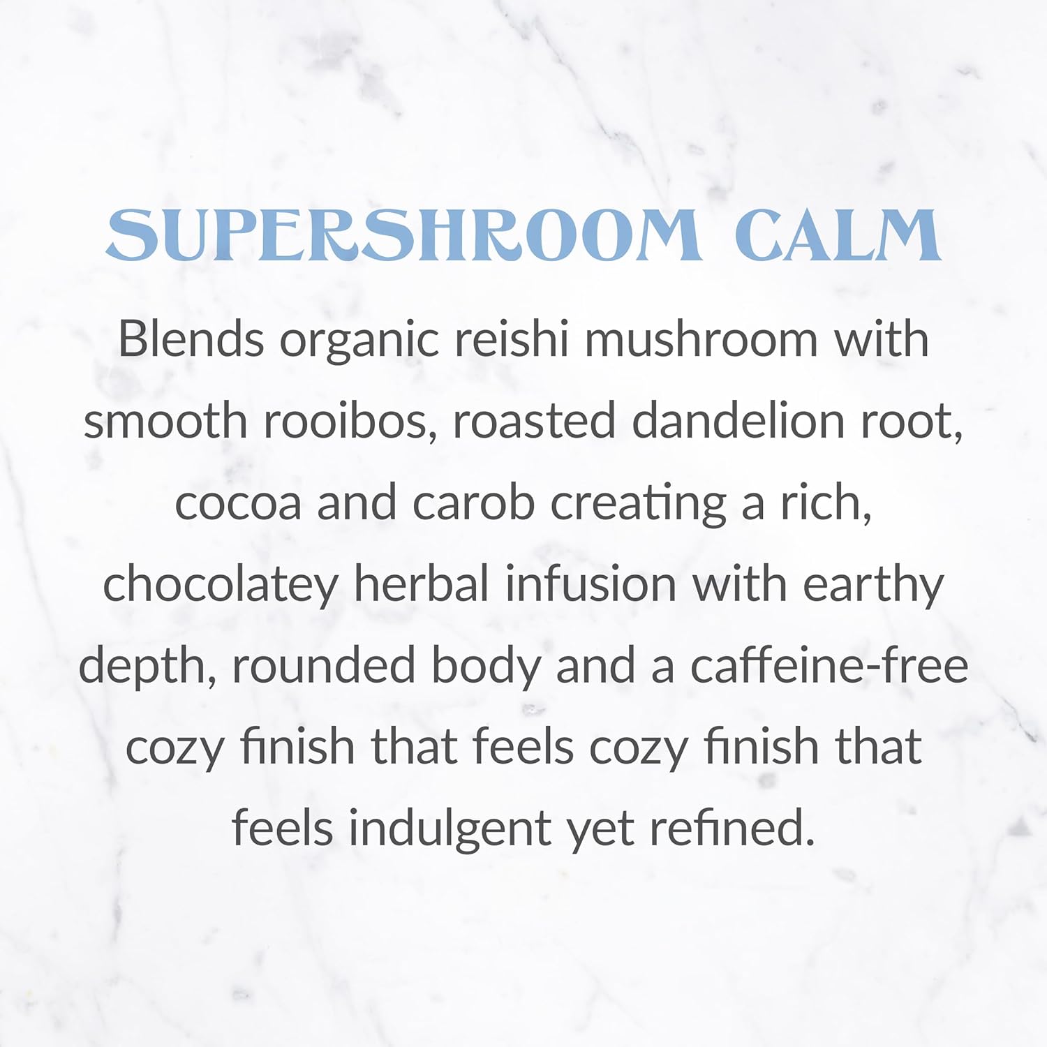 The Republic of Tea SuperShroom Calm Reishi Herbal Tea, Organic Rooibos, Cocoa and Dandelion Root Blend, Low Caffeine, Unbleached Tea Bags in Reusable Tin, 36 Count