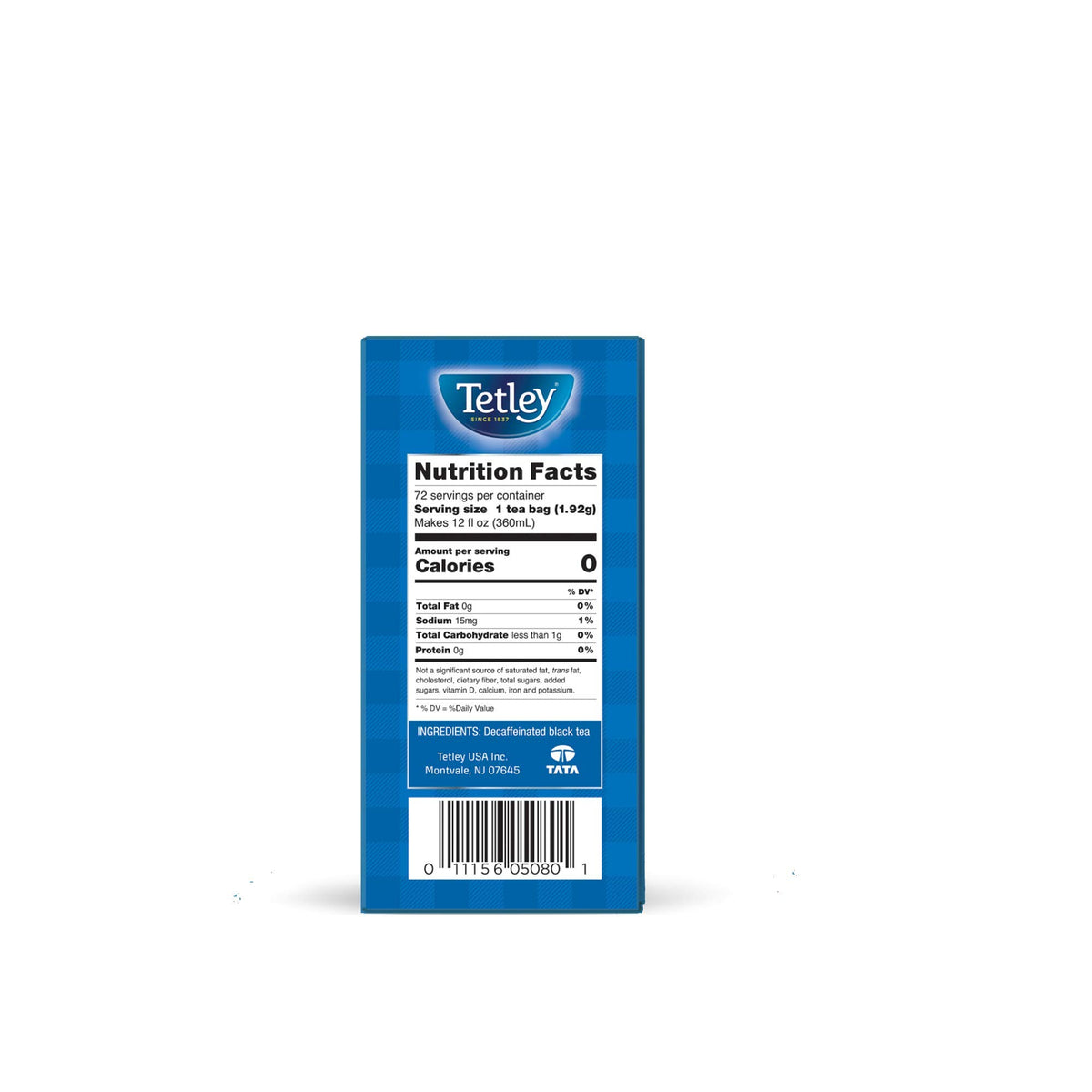 Tetley, Classic Blend Decaf Black Tea, 72 Count (Pack of 12), Hot or Iced, Smooth, Full Flavor without the Caffeine