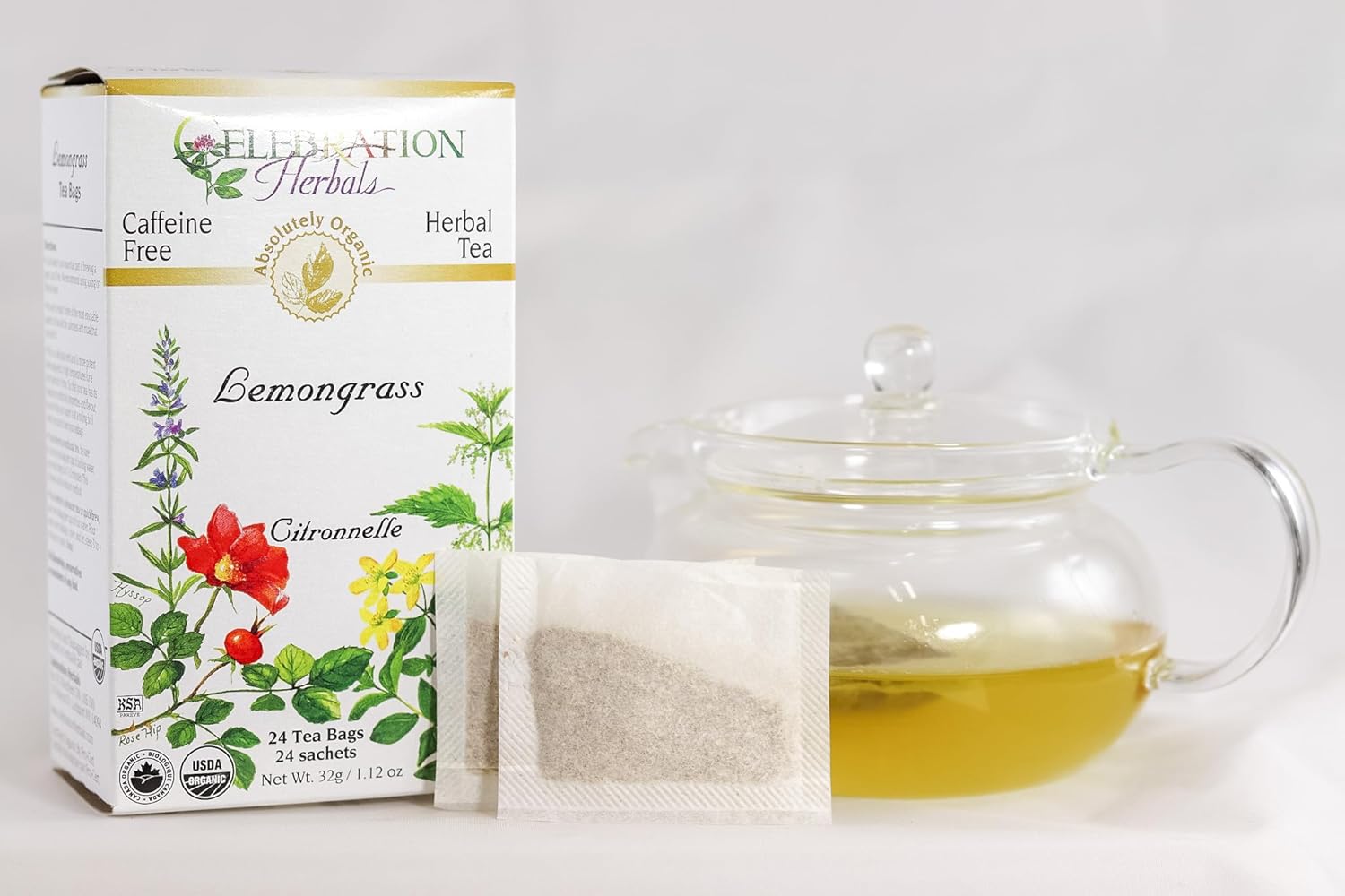 CELEBRATION HERBALS Lemongrass Tea Organic 24 Bag, 32Gm
