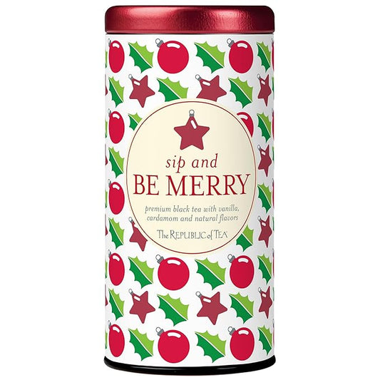 The Republic of Tea — Sip and Be Merry, Holiday Gift Tea, 50 Tea Bags, Naturally Caffeinated