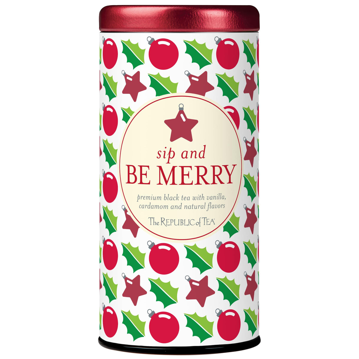 The Republic of Tea — Sip and Be Merry, Holiday Gift Tea, 50 Tea Bags, Naturally Caffeinated