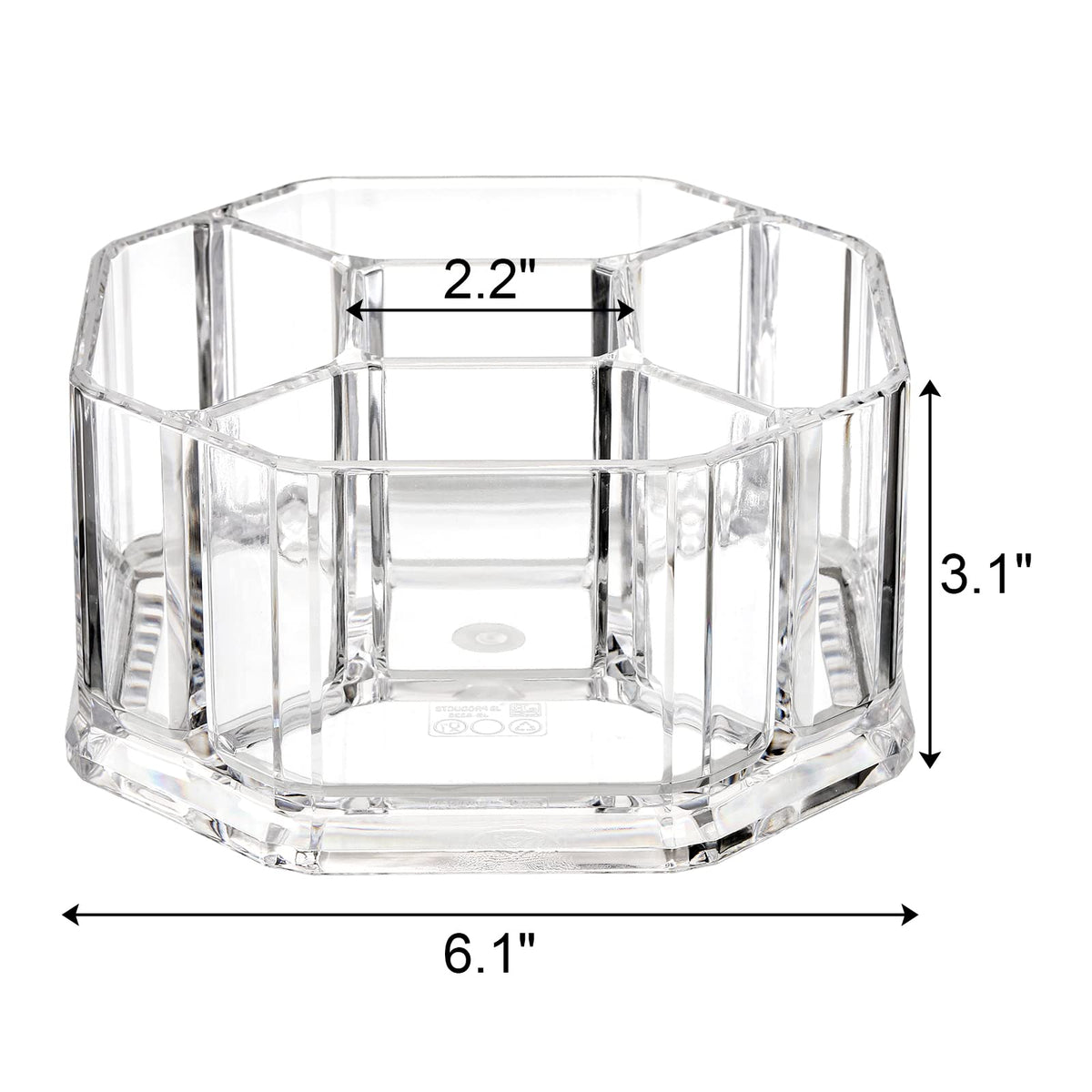 Hiceeden Acrylic Tea Bag Organizer, 5 Compartment Sugar Packets Holder Divided Coffee Condiment Storage Caddy Box for Kitchen