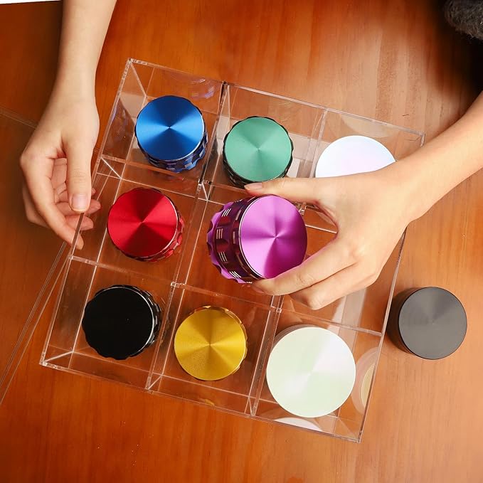 Clear Condiment Organizer and Tea Bag Holder, Acrylic Stash Box 9-Slot Clear Organizer with Lid for Snack Multi-Functional Tea Bag, Sugar Packet, Coffee Container Caddy Box