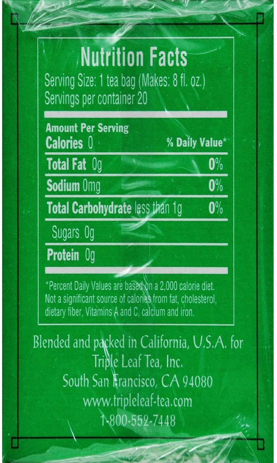 Green Tea-No Caffeine With Ginkgo & Chinese Herbs - 20 - Bag