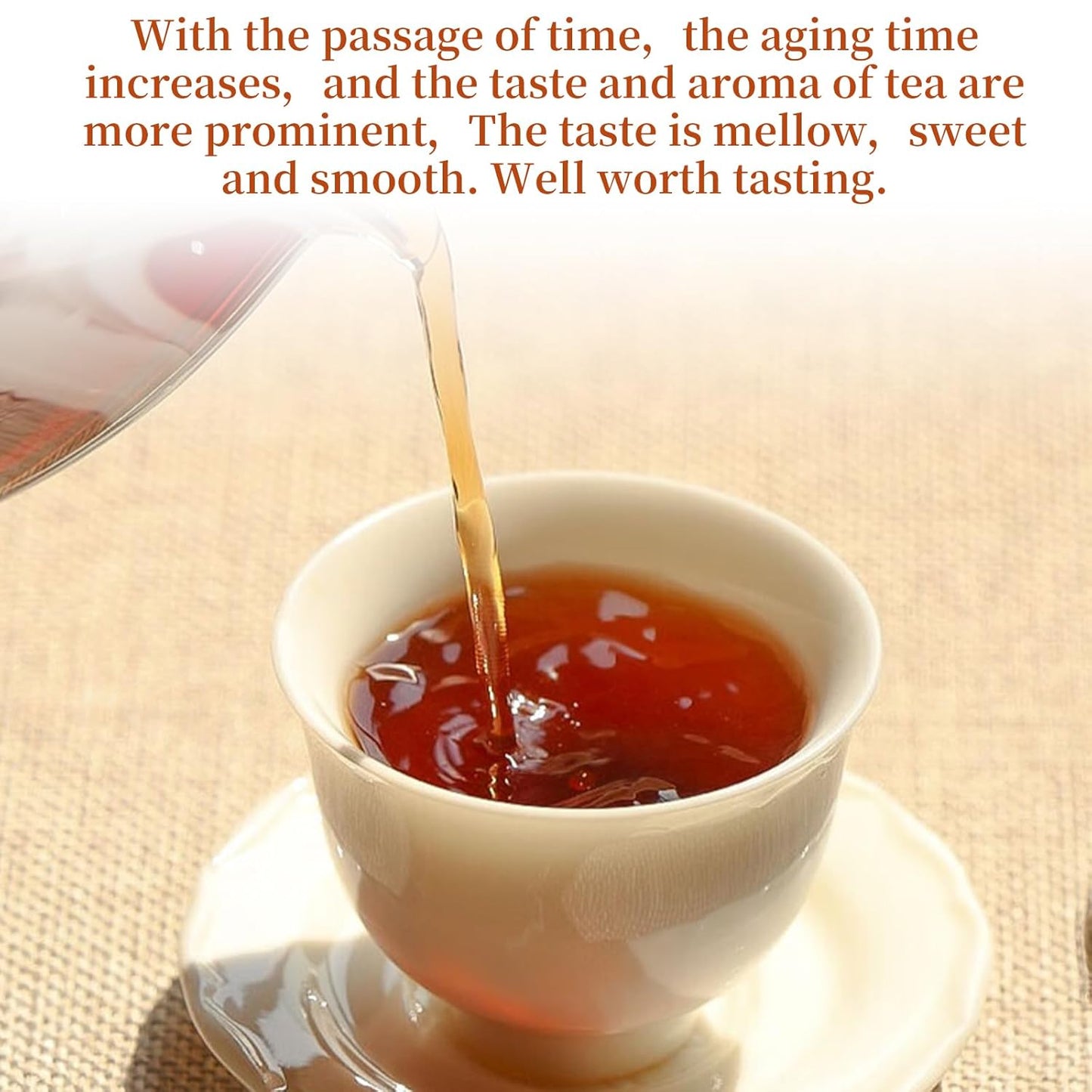 XIXICHA Classic Premium Puerh Tea Cake Ripe Puer Tea Classic Ancient Trees Pu erhTea Cake Aged Fermented Pu-erhTea Chinese Yunnan Puerh （215 cups）普洱茶 典藏普洱茶 普洱熟茶 12.6oz/357g