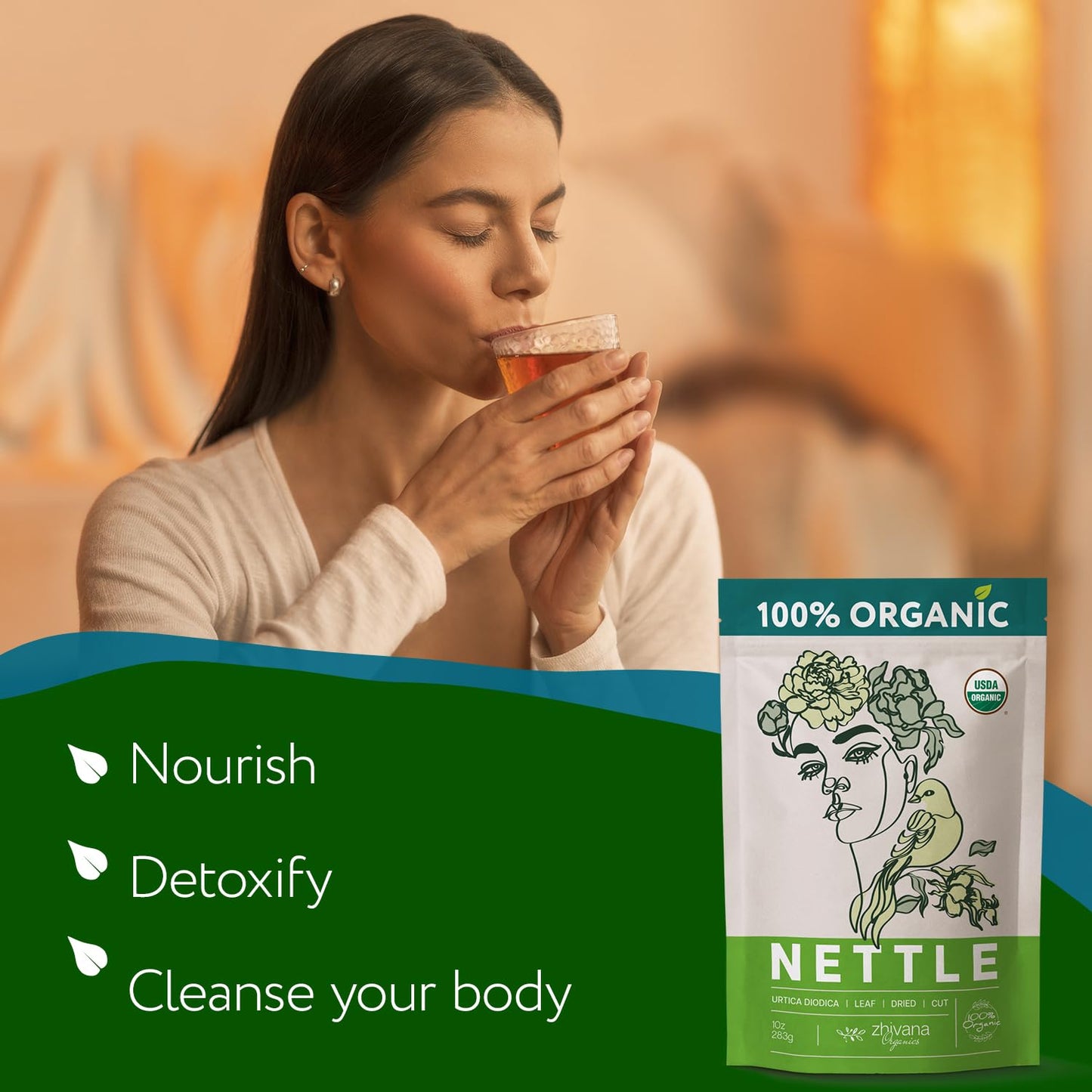 Stinging Nettle Tea Organic Loose Leaf (8oz.) - Ortiga Verde Organica
